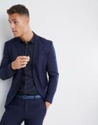 Jack & Jones Premium Suit Jacket In Super Slim Fit Navy - Navy