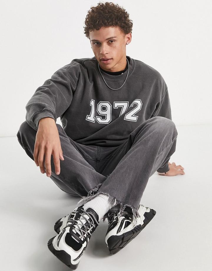 New Look 1972 Sweatshirt In Dark Gray