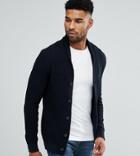 Selected Homme Tall Shawl Collar Cardigan - Navy