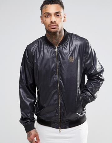 Your Own Logo Bomber Black - Black