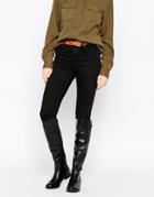 London Rebel Knee High Boots - Black Pu