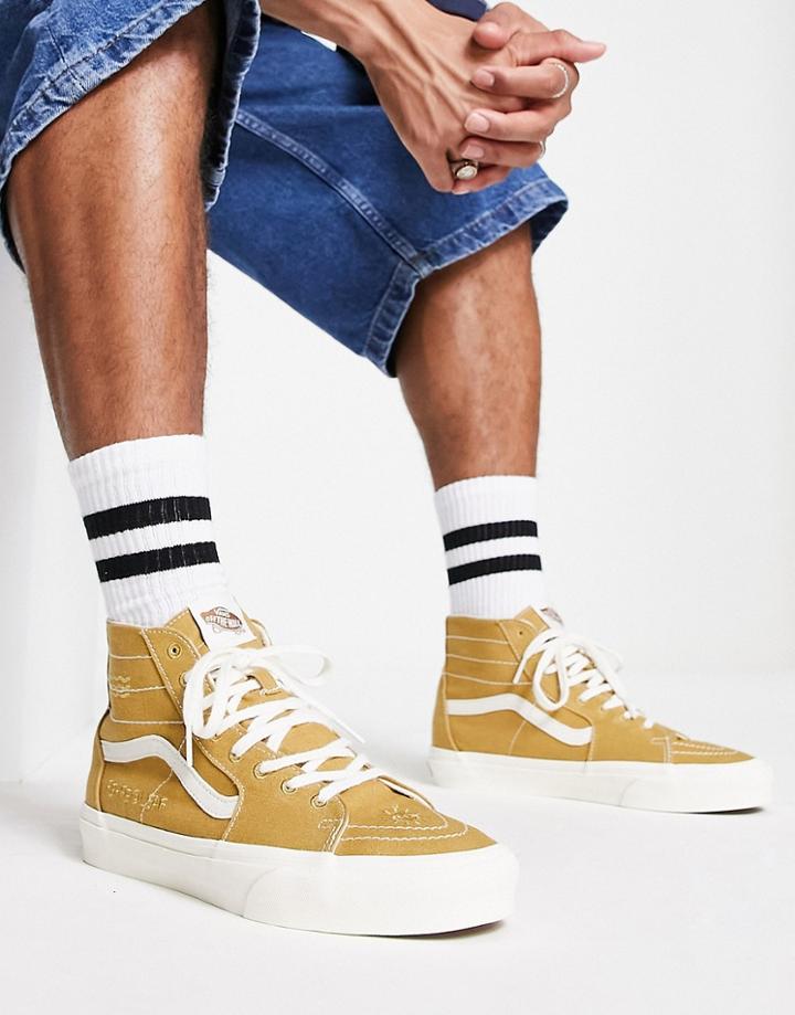 Vans Sk8-hi Tapered Sneakers In Mustard-yellow
