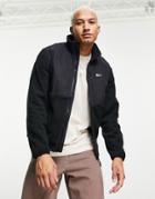 Pull & Bear Zip Through Fleece In Black