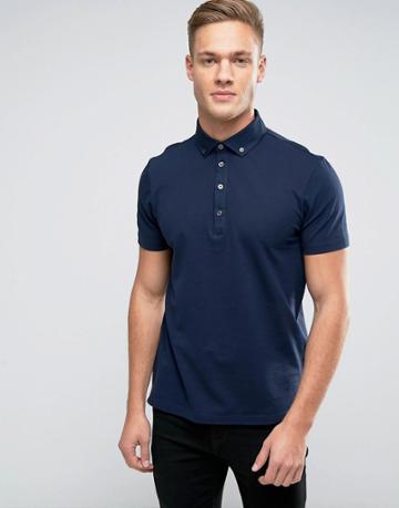 Burton Menswear Polo Shirt - Navy