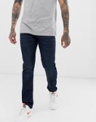 Only & Sons Slim Fit Super Stretch Jeans In Dark Wash-blue