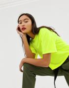 Noisy May Cropped Boxy Tee In Neon - Multi
