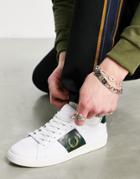 Fred Perry B721 Leather Trainer In White