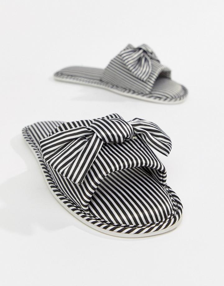 Asos Nisha Satin Bow Slippers - Multi