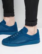 Adidas Originals Stan Smith Primeknit Trainers In Blue S80067 - Blue