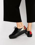 Asos Dreamy Flame Lace Up Sneakers - Black