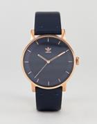 Adidas Z08 District Leather Watch In Navy - Navy