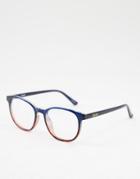 Quay Blue Light Glasses In Faded Navy-blues