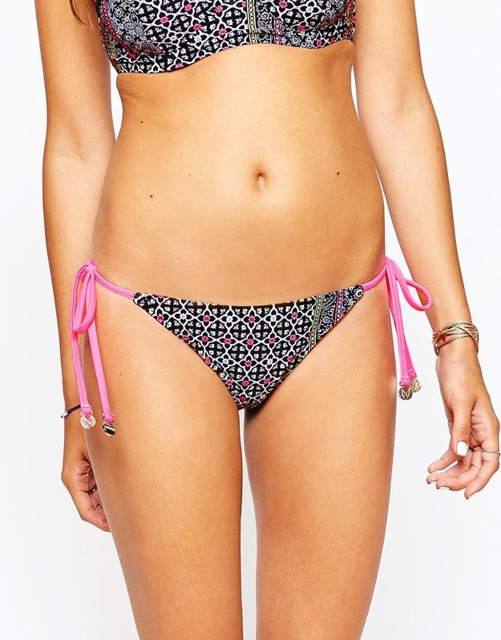 Minkpink Midnight Tribe Tie Side Bikini Bottom - Multi