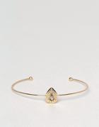 Asos Fine Filigree Stone Bracelet - Gold