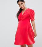 Asos Maternity Mini Tea Dress - Red
