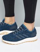 Adidas Pure Boost Sneakers In Blue Ba8896 - Blue