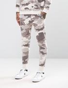 Other Uk Skinny Camo Joggers With Drop Crotch - Pink