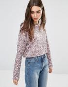 Cheap Monday Crop Sweatshirt - Rose Quartz