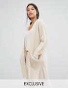 Micha Lounge Pocket Cocoon Cardigan - Beige