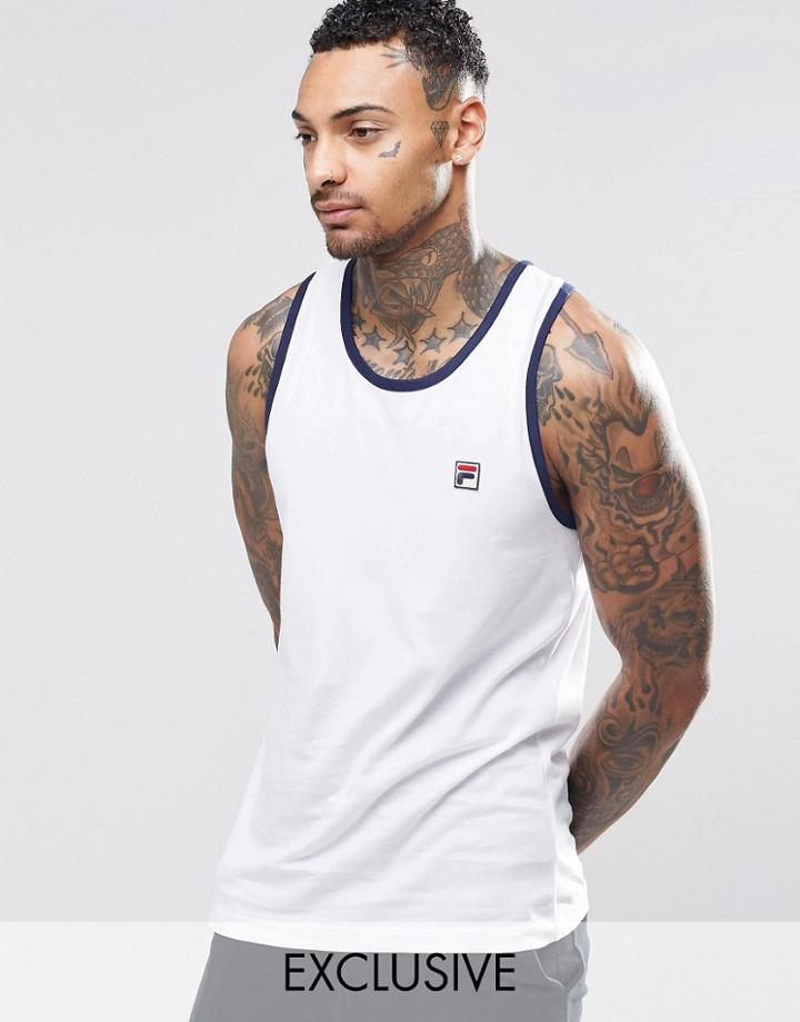 Fila Vintage Tank With Small Box Logo - White