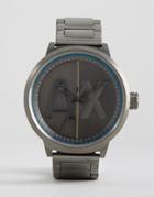 Armani Exchange Ax1362 Gunmetal Bracelet Watch - Silver