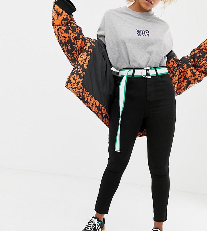 Collusion Petite Skinny Jeans In Black - Black