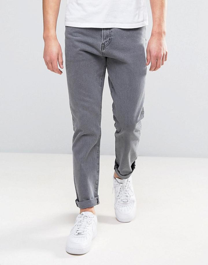 Weekday Sharp Slim Rigid Fit Jean Stonewash Gray - Gray