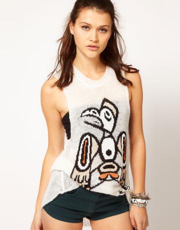 Wildfox White Label Almo Cut-off Trailer Tank Top