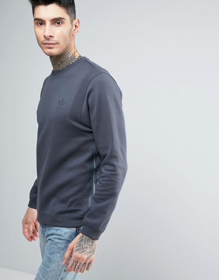 Adidas Originals Tactical Ribbed Crew Sweatshirt - Blue