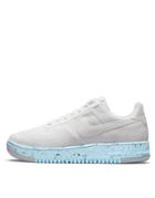 Nike Air Force 1 Crater Flyknit Sneakers In White/pure Platinum