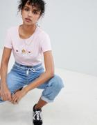 Daisy Street Relaxed T-shirt With Hate Mail Graphic - Pink