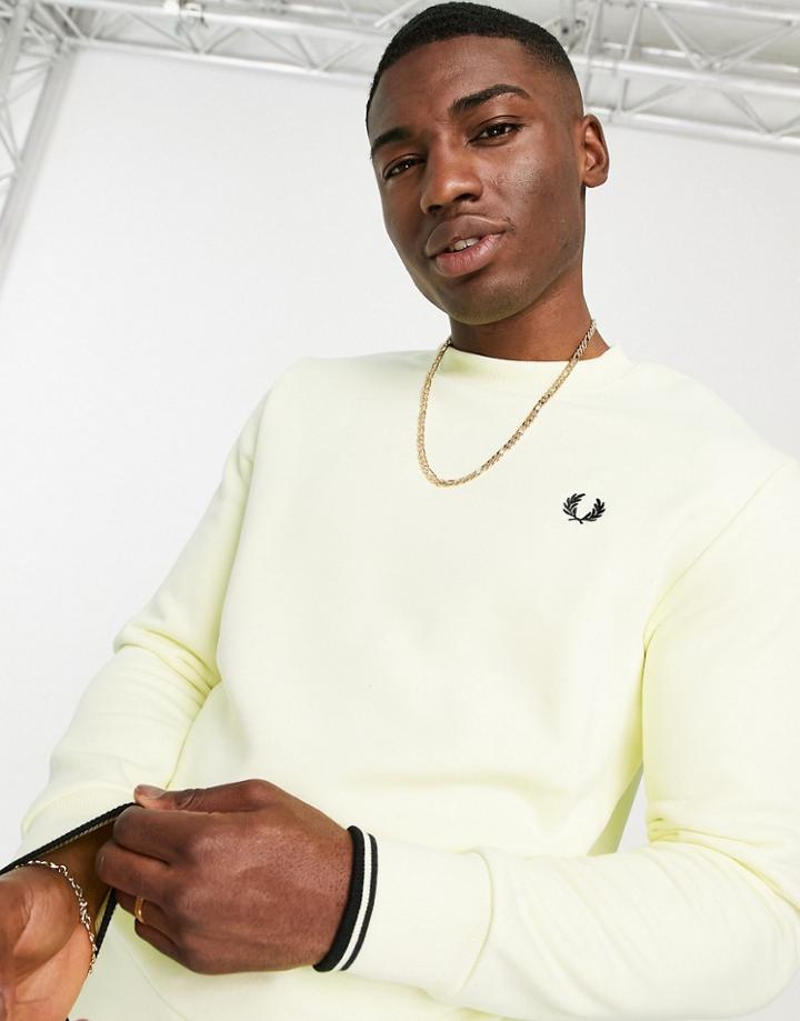 Fred Perry Crewneck Sweatshirt In Yellow