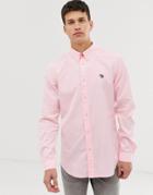 Ps Paul Smith Tailored Fit Zebra Oxford Shirt In Pink