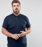 Brave Soul Plus Short Sleeve Polo With Pocket - Navy