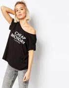 Cheap Monday Have T-shirt With Double Logo - Black