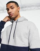 Jack & Jones Originals Oversized Hoodie In Light Gray Heather Color Block