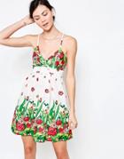 Jasmine Sun Dress In Floral Print - Multi