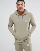Good For Nothing Hoodie With Distressing - Beige