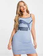 Puma Denim Look Strappy Mini Dress-blues