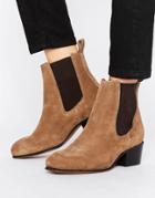 Selected Femme London Suede Boot - Beige