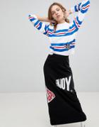Love Moschino Sailor Stripe Knit Sweater - White