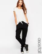Asos Tall Lightweight Joggers With Contrast Tie - Black