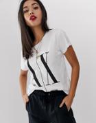 Armani Exchange Boxy Logo Tee - White