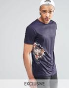 Hype T-shirt With Floral Side Print - Black