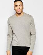 Asos Cotton Sweater In Cropped Fit - Gray
