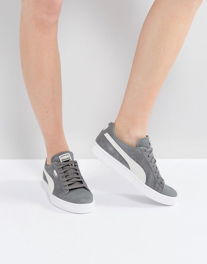 Puma Suede Classic Sneakers In Khaki - Green