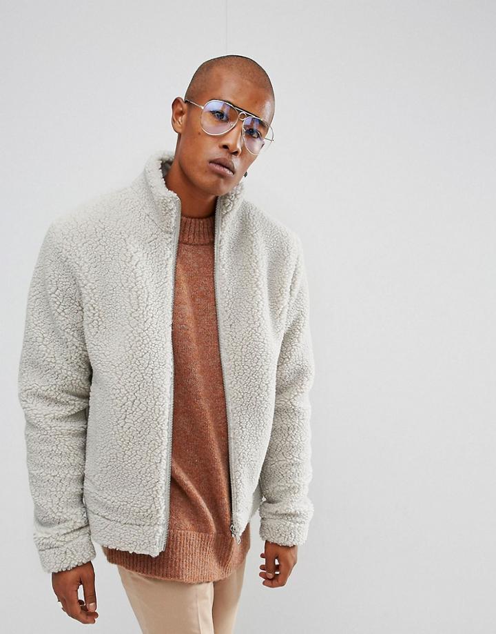 Weekday Wes Zip Sweatshirt - Gray
