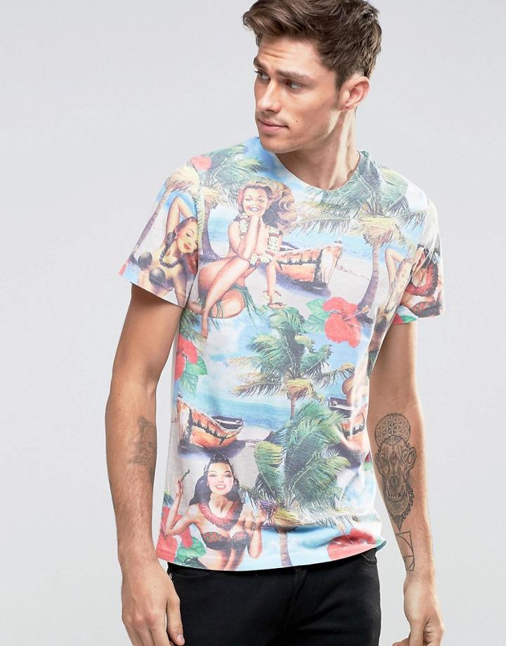 Brave Soul Pinup T-shirt - White