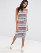Influence Stripe Midi Dress - Multi