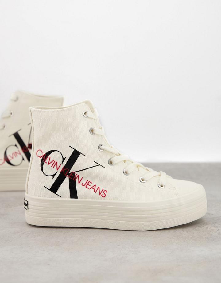 Calvin Klein Jeans Zoreda Hi Top Sneakers In White